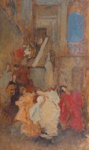 Studio compositivo, possibilmente per Una misura da Edwin Austin Abbey