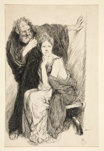 Cressida e suo zio, da Troilo e Cressida da Edwin Austin Abbey