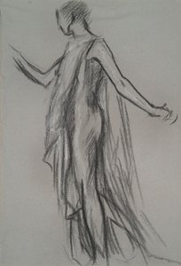 Studio preliminare per figura da Edwin Austin Abbey