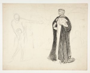 Studio preliminare per Re Giovanni da Edwin Austin Abbey