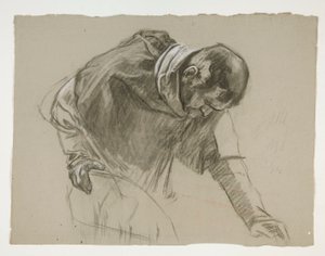 Studio di figura per Re Artù da Edwin Austin Abbey