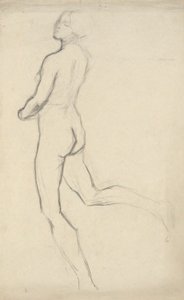 Studio di figura per Le Ore (3 pm) - decorazione murale al Campidoglio di Stato a Harrisburg, Pennsylvania, 1902-1911 (completato da John Singer Sargent) da Edwin Austin Abbey