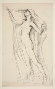 Studio di figura per murale al Campidoglio dello Stato a Harrisburg, Pennsylvania, 1902-1911 (completato da John Singer Sargent) da Edwin Austin Abbey