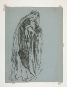 Studio di figura per il Castello delle Fanciulle, dalla serie La ricerca del Santo Graal da Edwin Austin Abbey