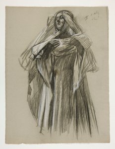 Studio di figura per il piccolo Galahad, da La ricerca del Santo Graal (prima di una serie di quindici murali per la Biblioteca Pubblica di Boston, completata nel 1901) da Edwin Austin Abbey