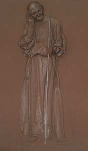 Studio di figura, vecchio con bastone, possibilmente Polonio