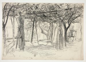 Figure sotto un pergolato da Edwin Austin Abbey