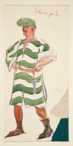 Pescivendolo, bozzetto di costume per Henry Irving da Edwin Austin Abbey