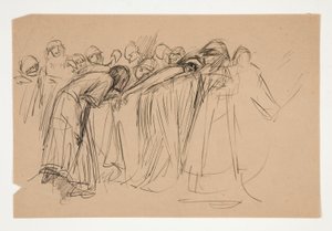 Galahad e le Virtù Prigioniere, studio per La Ricerca del Santo Graal (serie di quindici dipinti per la Biblioteca Pubblica di Boston, completata nel 1901) da Edwin Austin Abbey