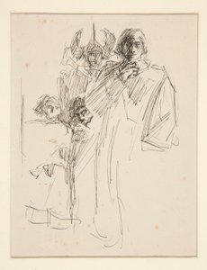 Galahad al castello, studio per La ricerca del Santo Graal (serie di quindici dipinti per la Biblioteca Pubblica di Boston, completata nel 1901) da Edwin Austin Abbey