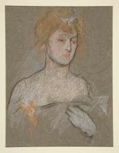Testa e spalle di donna, ritratto dell
