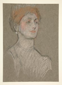 Testa di donna, Incoronazione di Edoardo VII da Edwin Austin Abbey