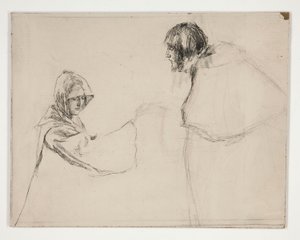 Isabella e il Duca (studio per .1108), da Misura per Misura da Edwin Austin Abbey