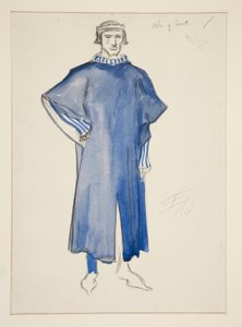 Giovanni di Gaunt, bozzetto di costume per Henry Irving da Edwin Austin Abbey
