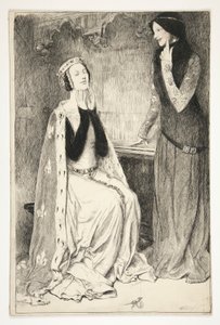 Katherine e Alice - Atto III, Scena V, Enrico V da Edwin Austin Abbey