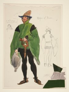 Custode della prigione, bozzetto di costume per Henry Irving da Edwin Austin Abbey