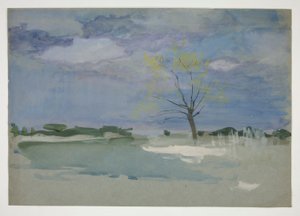 Paesaggio con albero da Edwin Austin Abbey