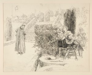 Malvolio trova la lettera, illustrazione per Atto II, Scena v, La dodicesima notte