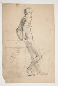 Studio di figura maschile nuda, classe di vita da Edwin Austin Abbey