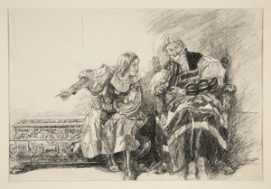 Proteo e il Duca, da Atto III, Scena i, Due Gentiluomini di Verona da Edwin Austin Abbey