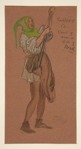 Costume di Sadler, bozzetto di costume per Henry Irving da Edwin Austin Abbey