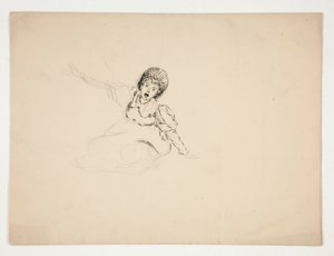 Donna urlante (studio per .3439), schizzo per The Lay of the Lobster