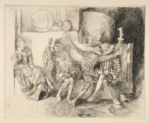 Sir Toby e i suoi Compagni, illustrazione per Atto II, Scena iii, La Dodicesima Notte