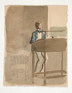 Schizzo per Charles Dickens da Edwin Austin Abbey