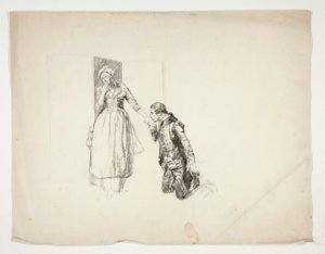 Schizzo per Oliver Goldsmith da Edwin Austin Abbey