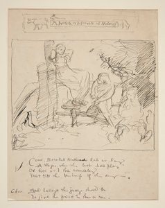 Schizzo per un verso da Edwin Austin Abbey