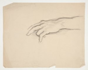 Schizzo di una mano da Edwin Austin Abbey