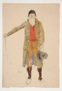 Schizzo di un uomo - studio di costume per La Tosca(?) da Edwin Austin Abbey