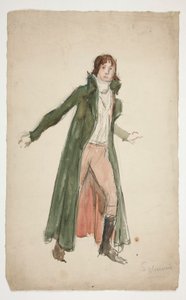 Schizzo di un giovane uomo - studio per illustrazione di una commedia?
