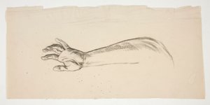 Schizzo di un braccio e una mano da Edwin Austin Abbey