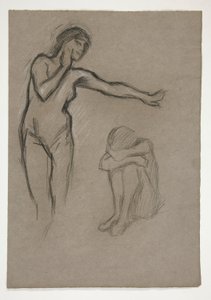 Schizzo di due figure da Edwin Austin Abbey