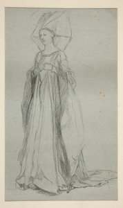 Studio per Lady Anne, per Re Riccardo III (?) da Edwin Austin Abbey