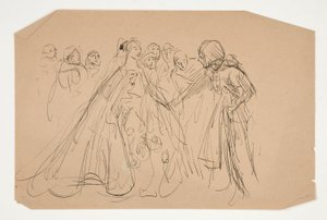 Studio per La Ricerca del Santo Graal (serie di quindici dipinti per la Biblioteca Pubblica di Boston, completata nel 1901) da Edwin Austin Abbey