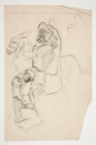 Studio per La Ricerca del Santo Graal (serie di quindici dipinti per la Biblioteca Pubblica di Boston, completata nel 1901) da Edwin Austin Abbey