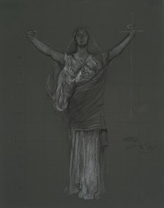 Studio per figura allegorica della Legge, tondo nella rotonda del Campidoglio dello stato della Pennsylvania, Harrisburg, 1902-1911