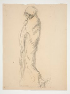 Studio per figura delle 11 pm(?) in da Edwin Austin Abbey