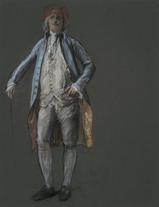 Studio per figura di Benjamin Franklin in da Edwin Austin Abbey
