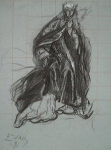 Studio per la Regina, da La Scena del Teatro, Amleto, atto 3, scena 2 da Edwin Austin Abbey