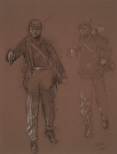 Studio per le figure di due soldati della Guerra Civile