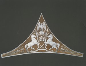 Studio per dettaglio decorativo triangolare, al Campidoglio dello Stato della Pennsylvania, Harrisburg, 1902-1911