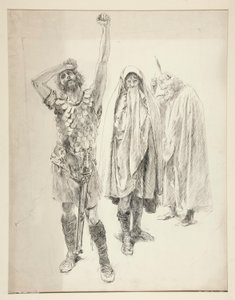 Studio per opera teatrale di Shakespeare non identificata da Edwin Austin Abbey