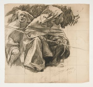 Studio del Re Pescatore, da La ricerca del Santo Graal (una serie di quindici dipinti per la Biblioteca Pubblica di Boston, completata nel 1901) da Edwin Austin Abbey