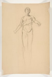 Studio di una figura femminile allegorica per un murale al palazzo del capitolo statale a Harrisburg, Pennsylvania, 1902-1911 (completato da John Singer Sargent) da Edwin Austin Abbey