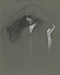 Studio di testa drappeggiata da Edwin Austin Abbey