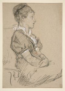 Studio di donne sedute (Mrs. Abbey?) da Edwin Austin Abbey