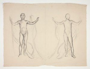 Studio di due portatori di fiamma da Edwin Austin Abbey